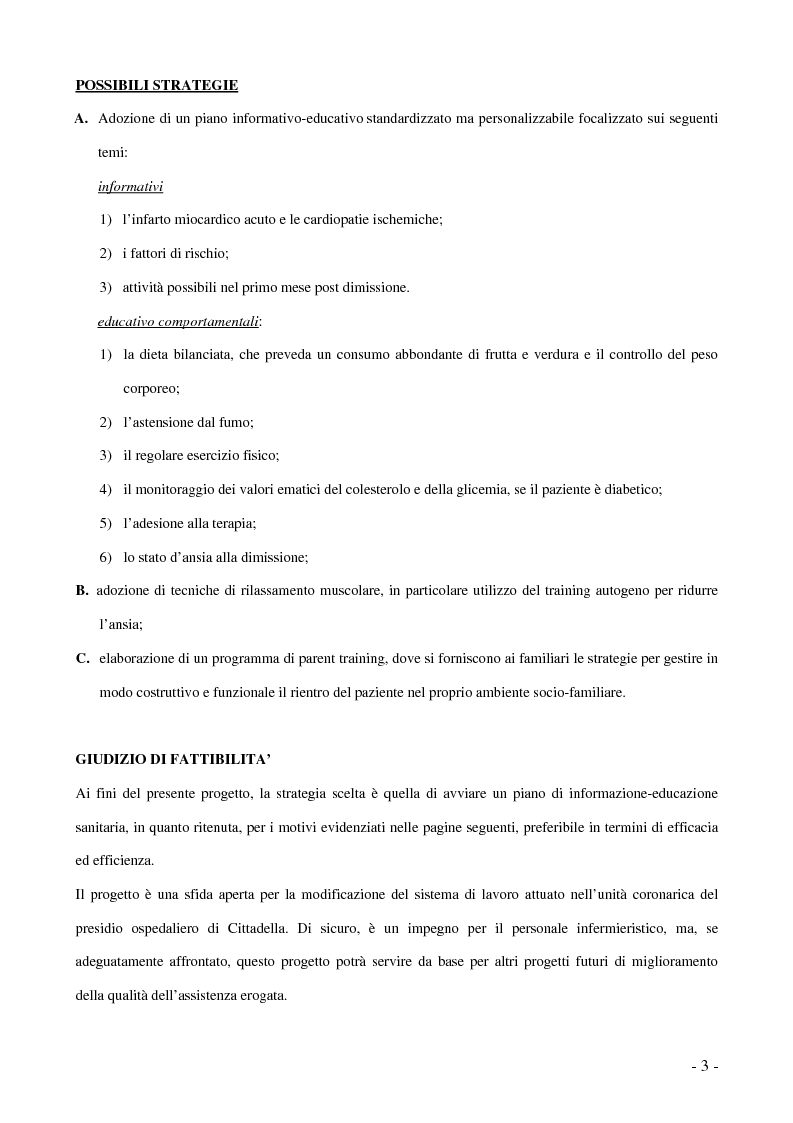 Anteprima della tesi: Il paziente colpito da infarto miocardico acuto trattato o no con angioplastica coronarica: riduzione dei fattori di rischio durante il primo mese dopo la dimissione ospedaliera., Pagina 3