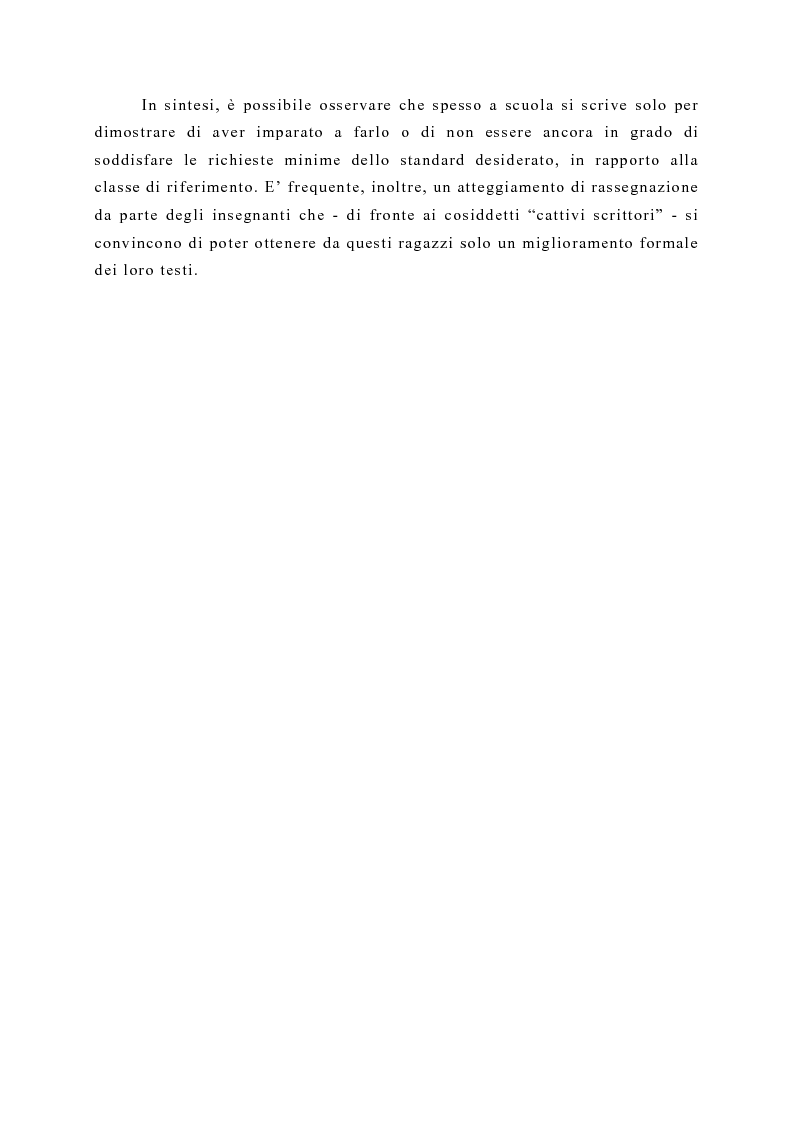 Anteprima della tesi: La produzione scritta: una proposta per la didattica della scrittura creativa nella scuola dell’obbligo, Pagina 2
