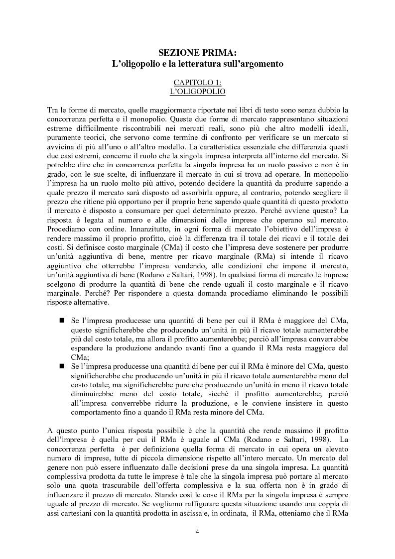 Anteprima della tesi: Modelli di oligopolio con ricerca e sviluppo e effetti di spillover, Pagina 2