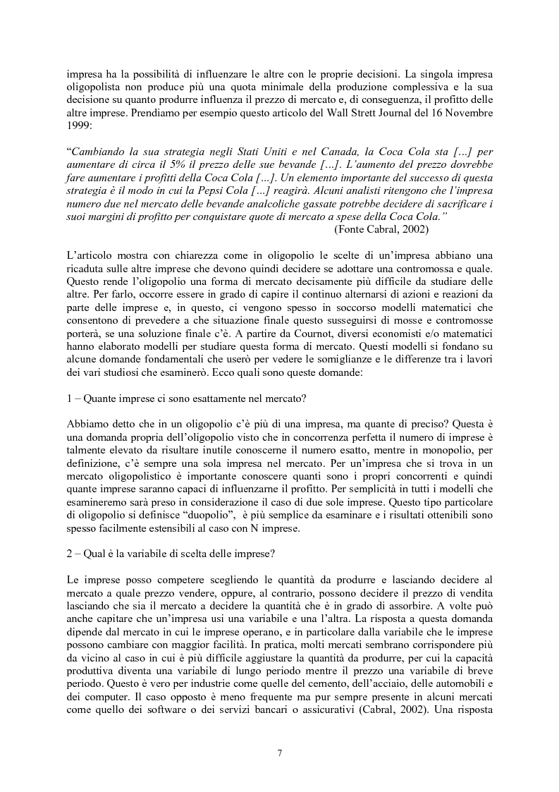Anteprima della tesi: Modelli di oligopolio con ricerca e sviluppo e effetti di spillover, Pagina 5