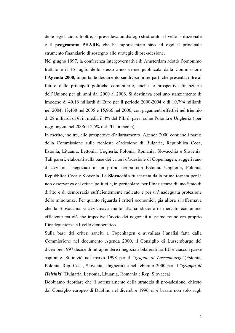Anteprima della tesi: La Rep. Slovacca verso l'Unione Europea: analisi del processo di transizione, Pagina 6