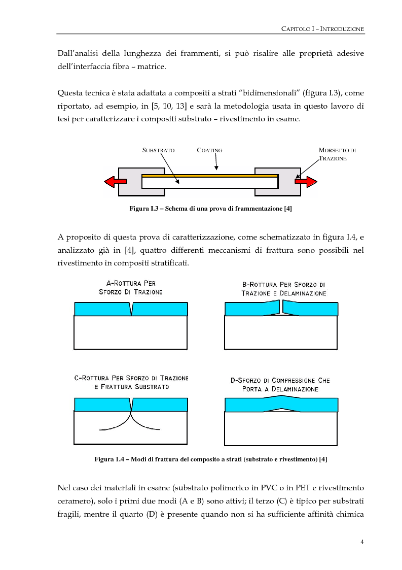 Anteprima della tesi: Studio dell'adesione tra film polimerici e rivestimenti "cerameri"mediante la prova di frammentazione, Pagina 4
