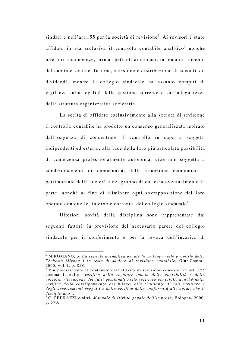 Anteprima della tesi: La responsabilità penale dei revisori, Pagina 6