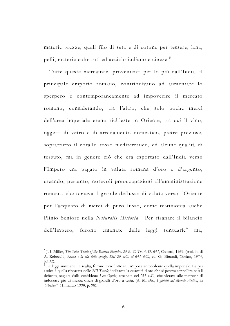 Anteprima della tesi: Le vie delle merci ed i percorsi dell'arte tra l'India e il Meridione d'Italia dall'Antichità al Medioevo. Studio mirato sul gioiello., Pagina 11
