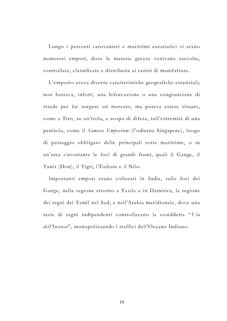 Anteprima della tesi: Le vie delle merci ed i percorsi dell'arte tra l'India e il Meridione d'Italia dall'Antichità al Medioevo. Studio mirato sul gioiello., Pagina 15