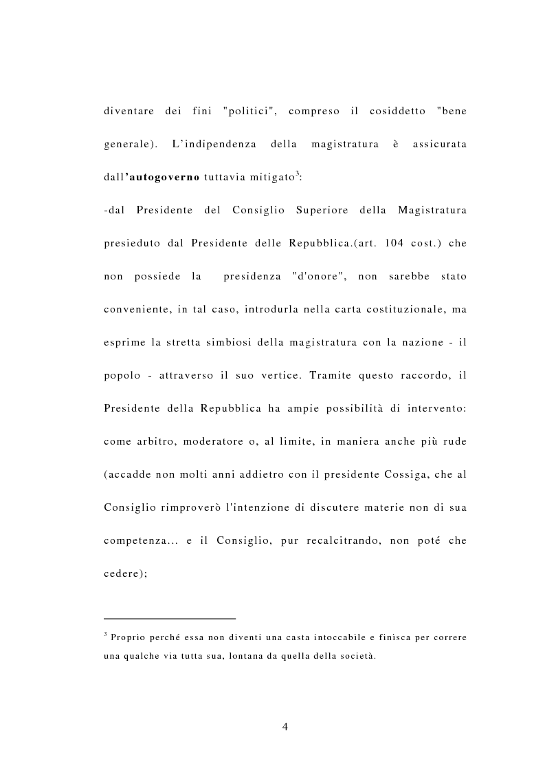 Anteprima della tesi: Indipendenza della magistratura e giudice naturale, Pagina 4
