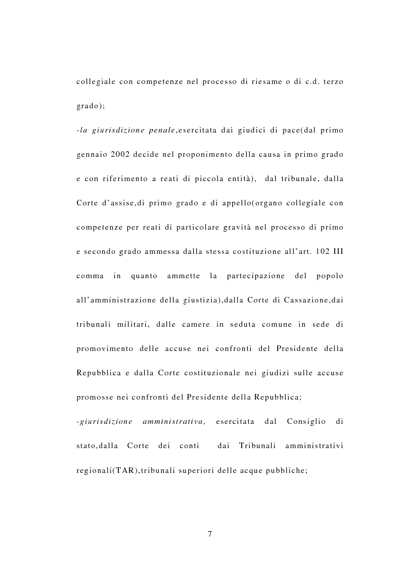 Anteprima della tesi: Indipendenza della magistratura e giudice naturale, Pagina 7