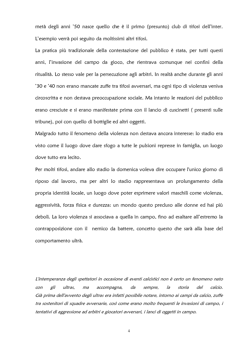 Anteprima della tesi: La violenza negli stadi: aspetti psicosociali e preventivi, Pagina 10