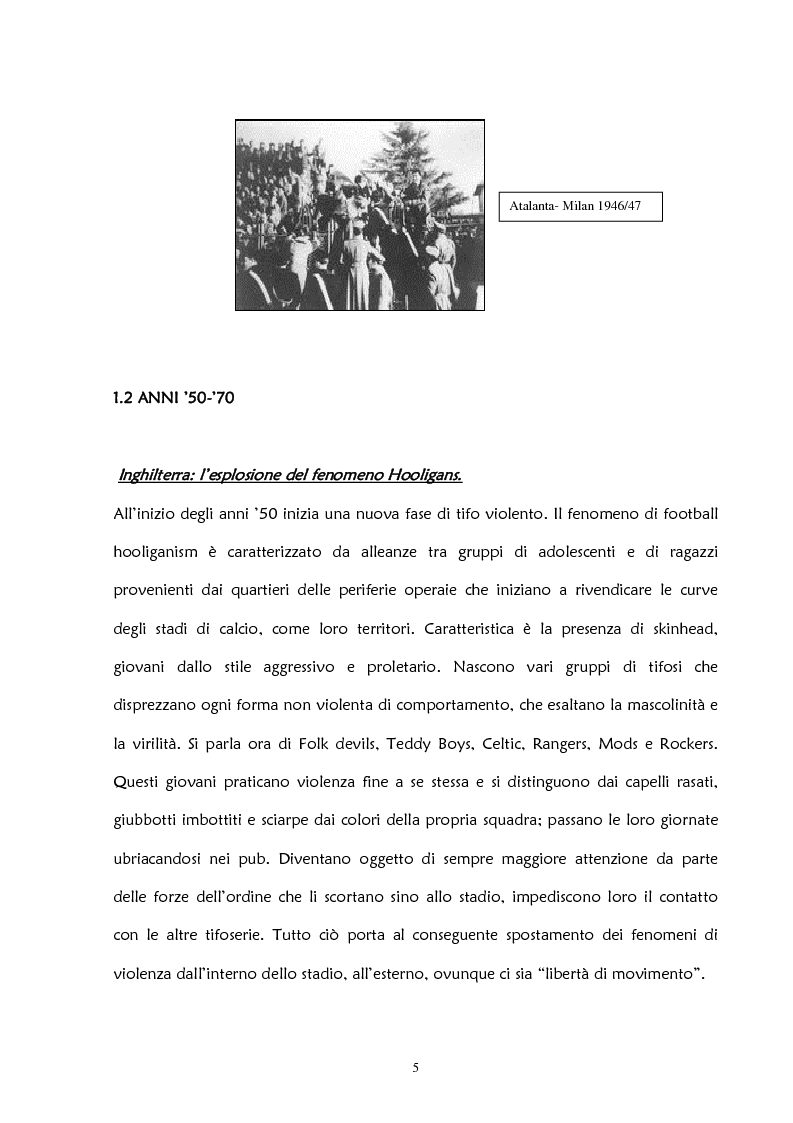 Anteprima della tesi: La violenza negli stadi: aspetti psicosociali e preventivi, Pagina 11