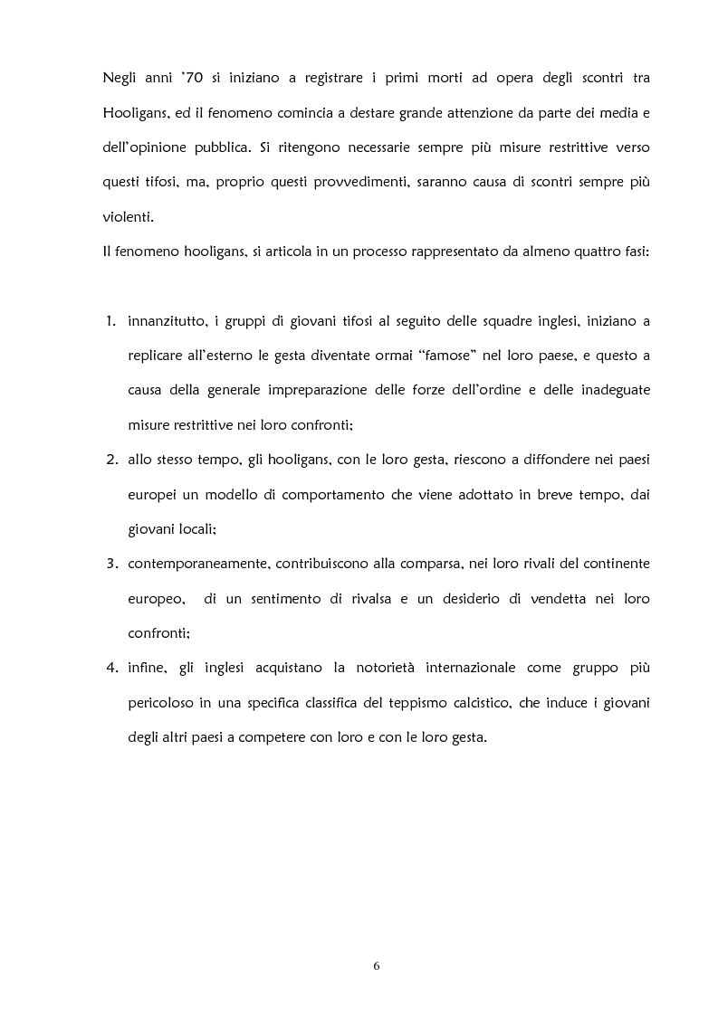 Anteprima della tesi: La violenza negli stadi: aspetti psicosociali e preventivi, Pagina 12