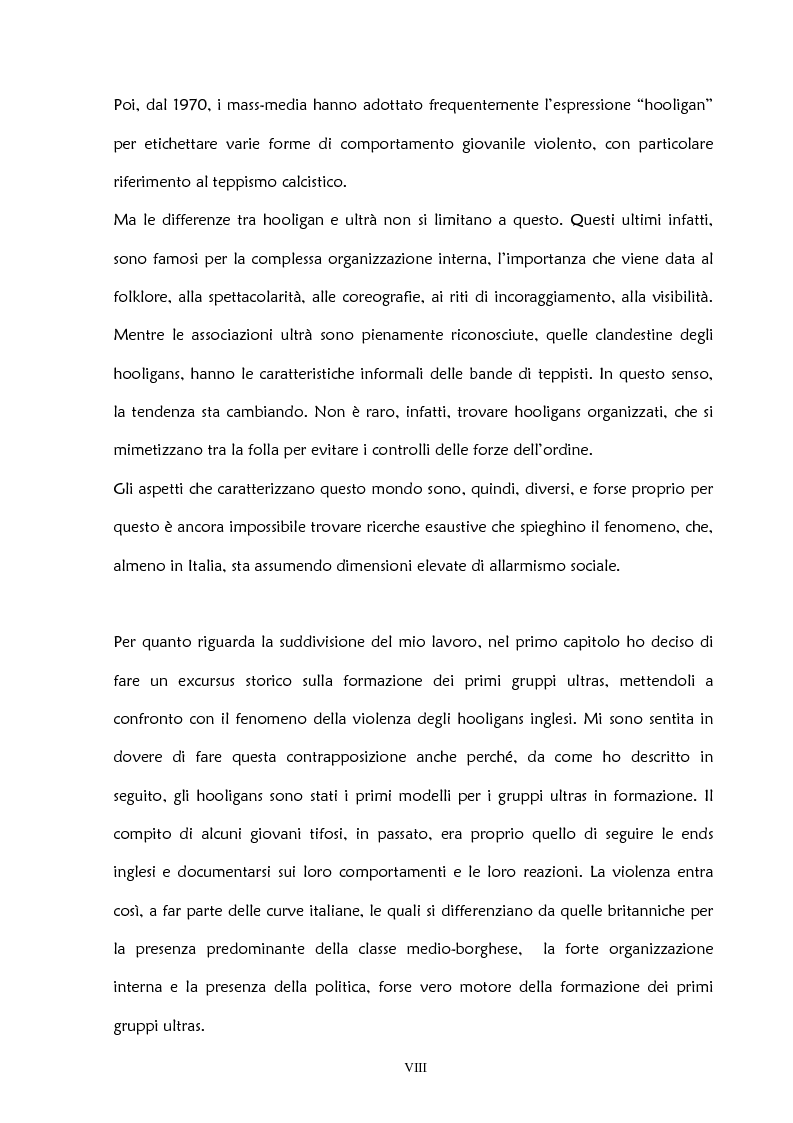 Anteprima della tesi: La violenza negli stadi: aspetti psicosociali e preventivi, Pagina 3