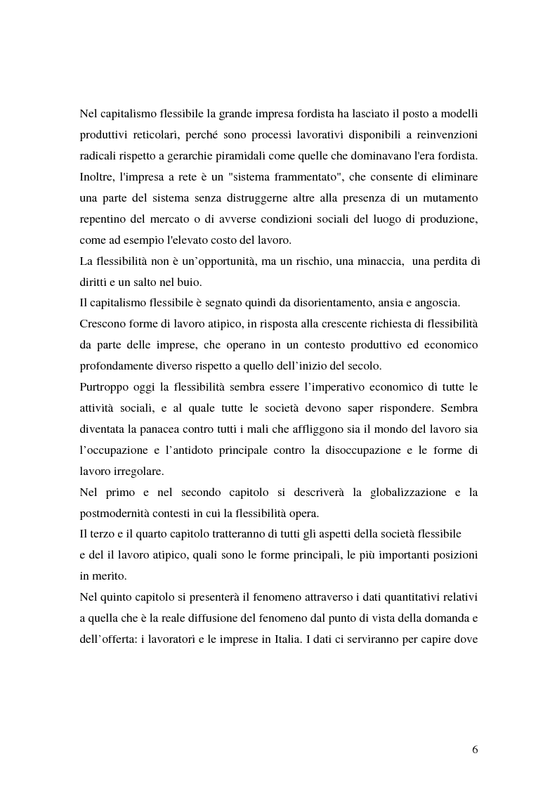 Anteprima della tesi: Flessibilità e precarietà: storie di lavoro atipico, Pagina 2
