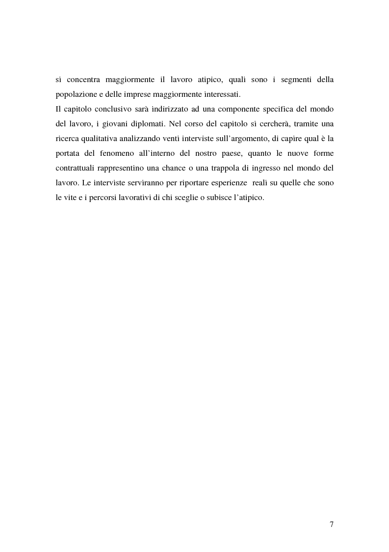 Anteprima della tesi: Flessibilità e precarietà: storie di lavoro atipico, Pagina 3
