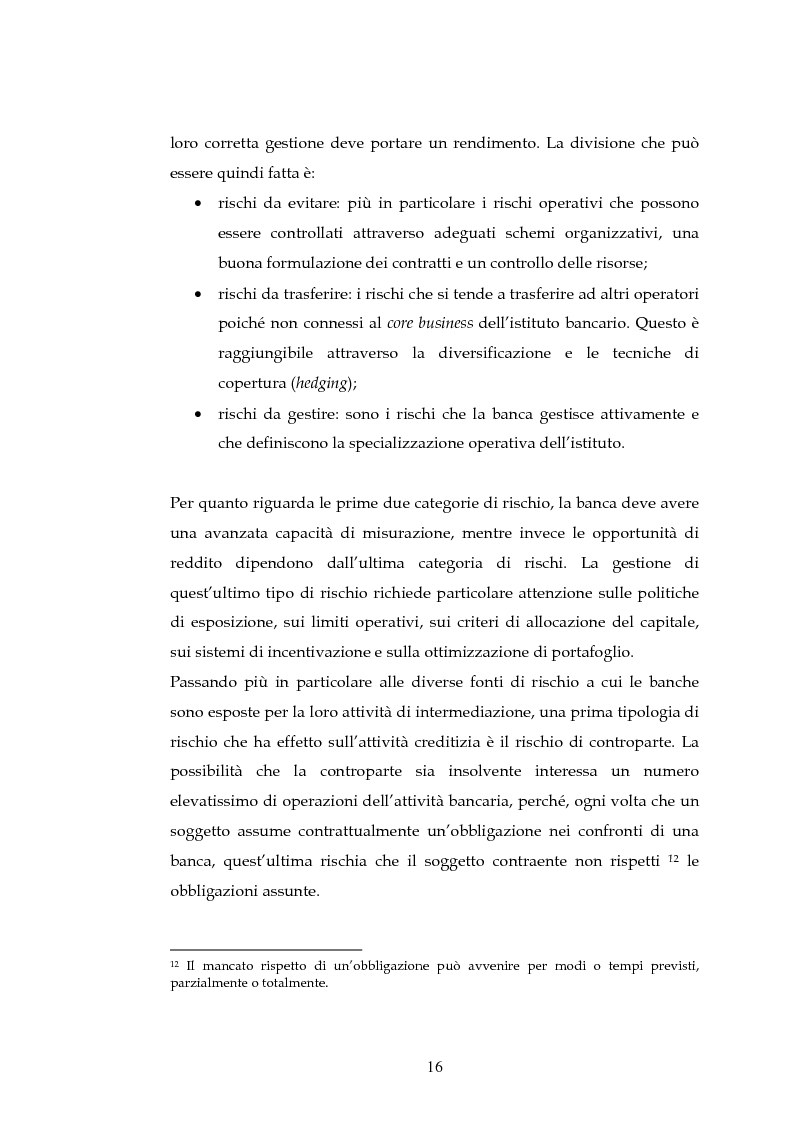 Anteprima della tesi: Tecniche per la misurazione del Rischio negli istituti Finanziari: il caso della BNL, Pagina 13