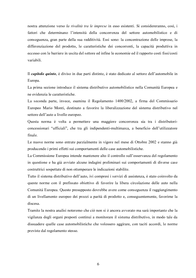 Anteprima della tesi: I modelli competitivi del settore automobilistico, Pagina 3