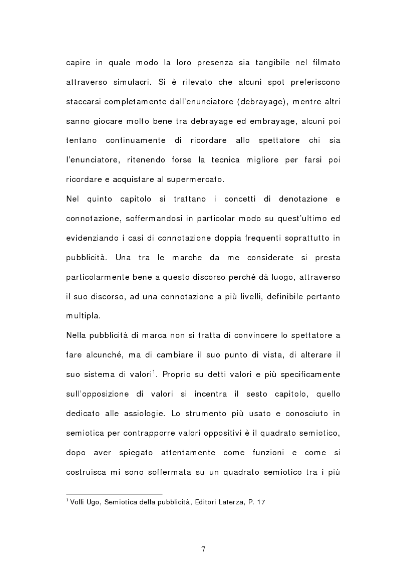 Anteprima della tesi: Analisi semiotica degli spot delle acque minerali, Pagina 4