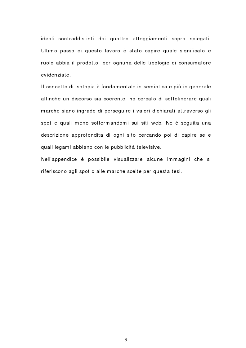 Anteprima della tesi: Analisi semiotica degli spot delle acque minerali, Pagina 6