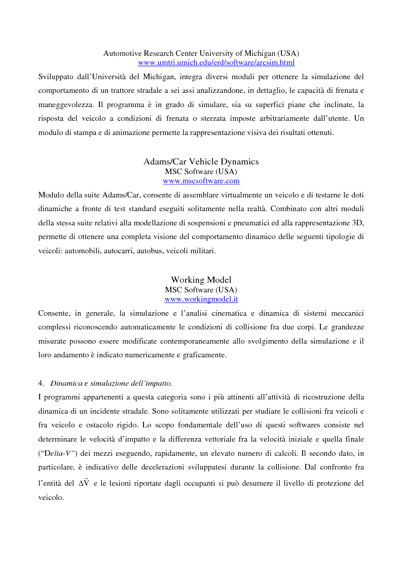 Anteprima della tesi: Metodi di simulazione per la ricostruzione degli incidenti stradali, Pagina 12