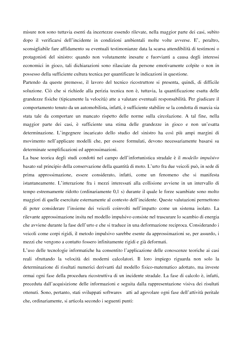 Anteprima della tesi: Metodi di simulazione per la ricostruzione degli incidenti stradali, Pagina 6