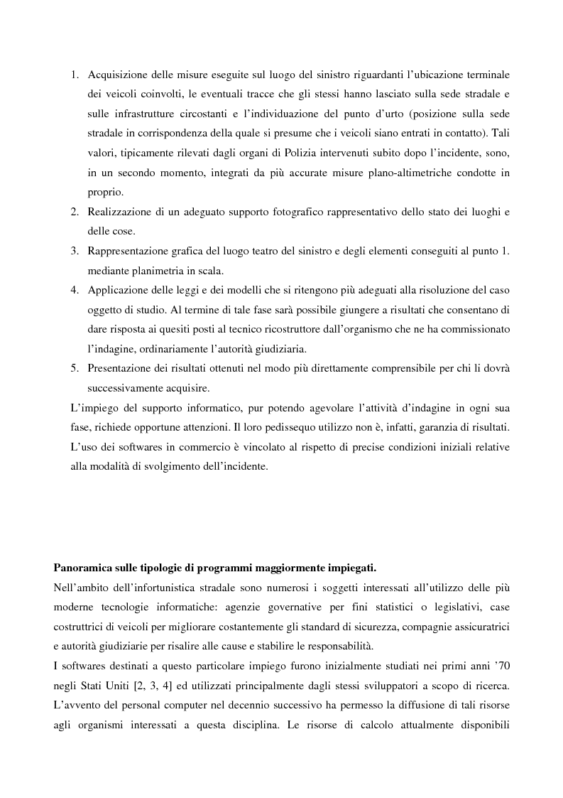 Anteprima della tesi: Metodi di simulazione per la ricostruzione degli incidenti stradali, Pagina 7