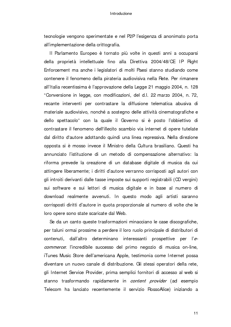 Anteprima della tesi: Il diritto d'autore in Internet, Pagina 2