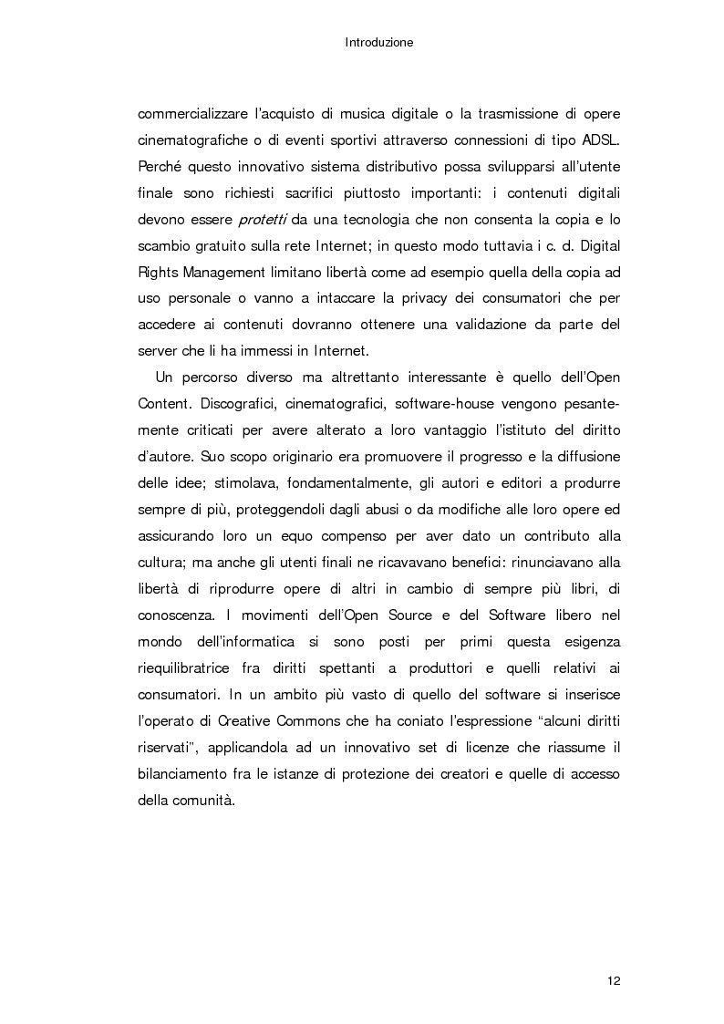 Anteprima della tesi: Il diritto d'autore in Internet, Pagina 3