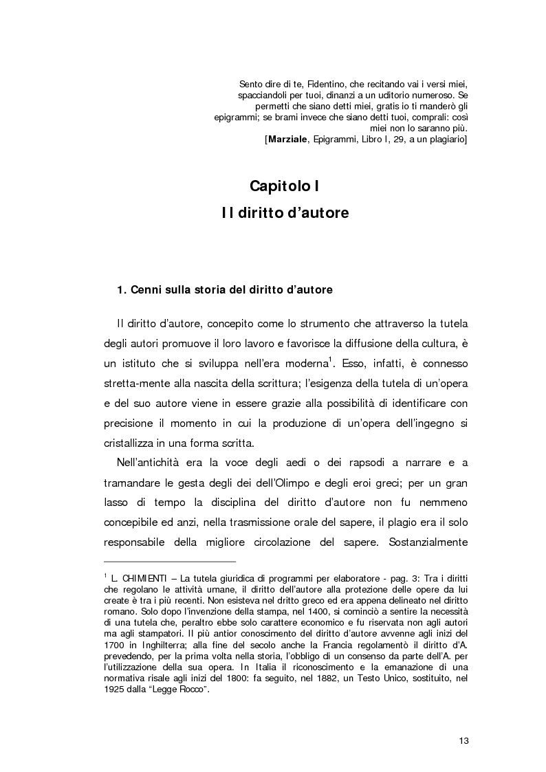 Anteprima della tesi: Il diritto d'autore in Internet, Pagina 4