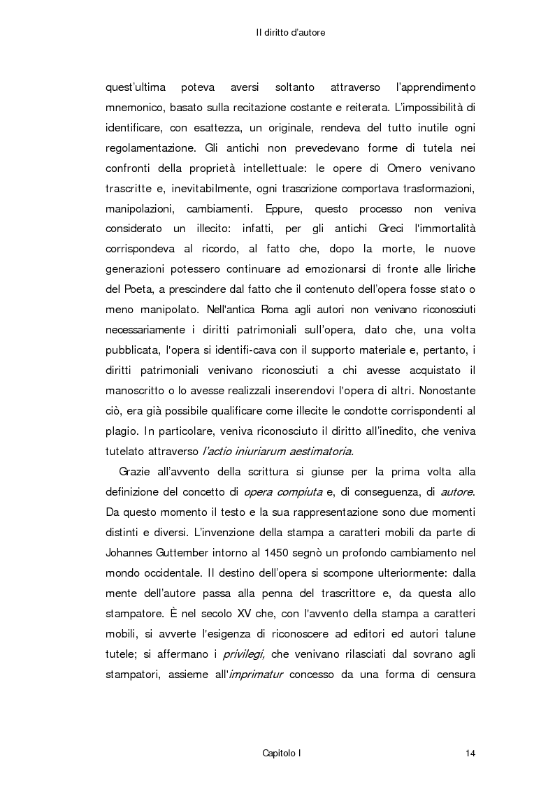 Anteprima della tesi: Il diritto d'autore in Internet, Pagina 5