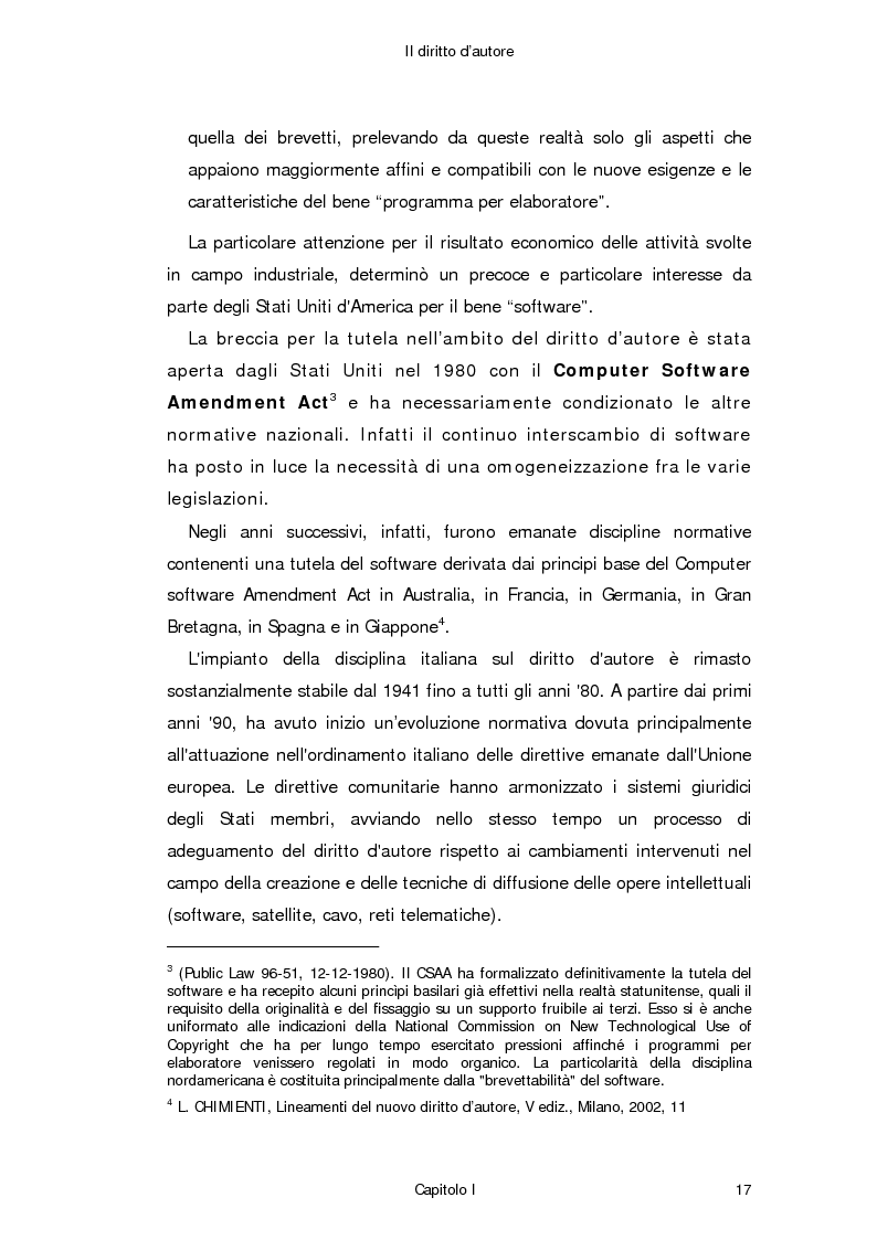 Anteprima della tesi: Il diritto d'autore in Internet, Pagina 8