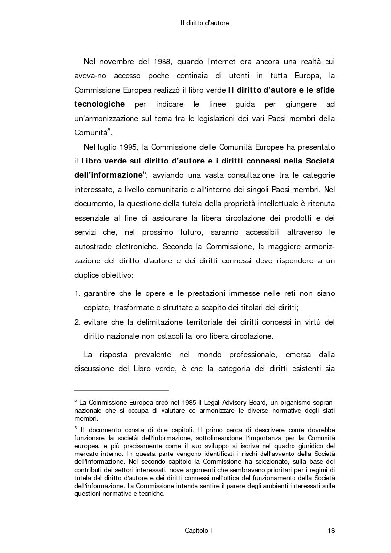 Anteprima della tesi: Il diritto d'autore in Internet, Pagina 9