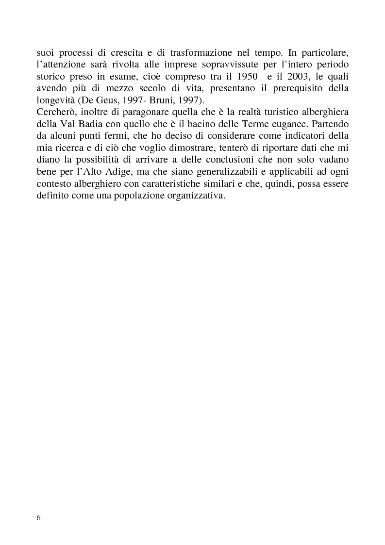 Anteprima della tesi: “Isomorfismo ed adattamento organizzativo; l’applicazione alla popolazione d’alberghi della Val Badia e del Bacino Termale Euganeo”., Pagina 3