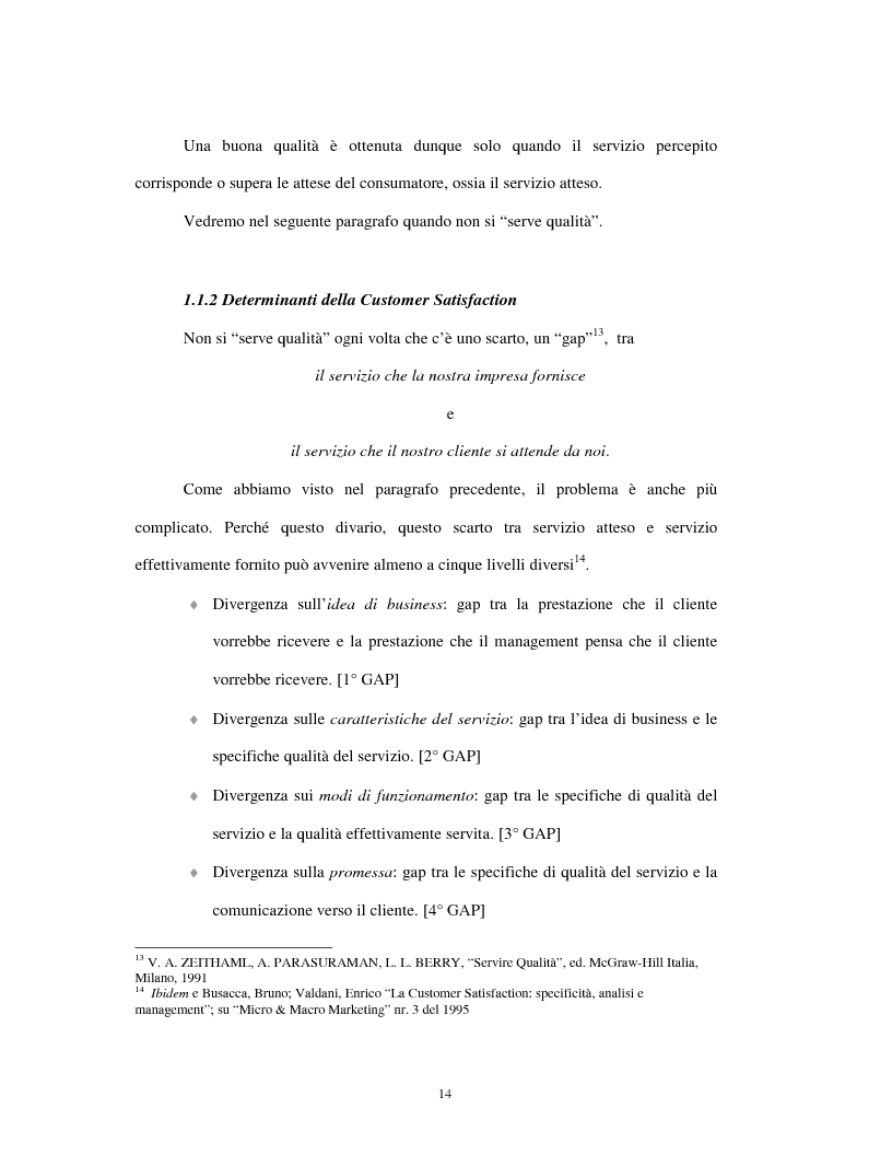 Anteprima della tesi: Approccio tradizionale e nuove tendenze nella Customer Satisfaction, Pagina 14