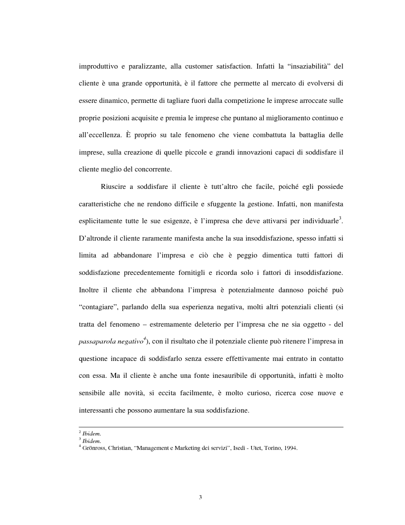 Anteprima della tesi: Approccio tradizionale e nuove tendenze nella Customer Satisfaction, Pagina 3
