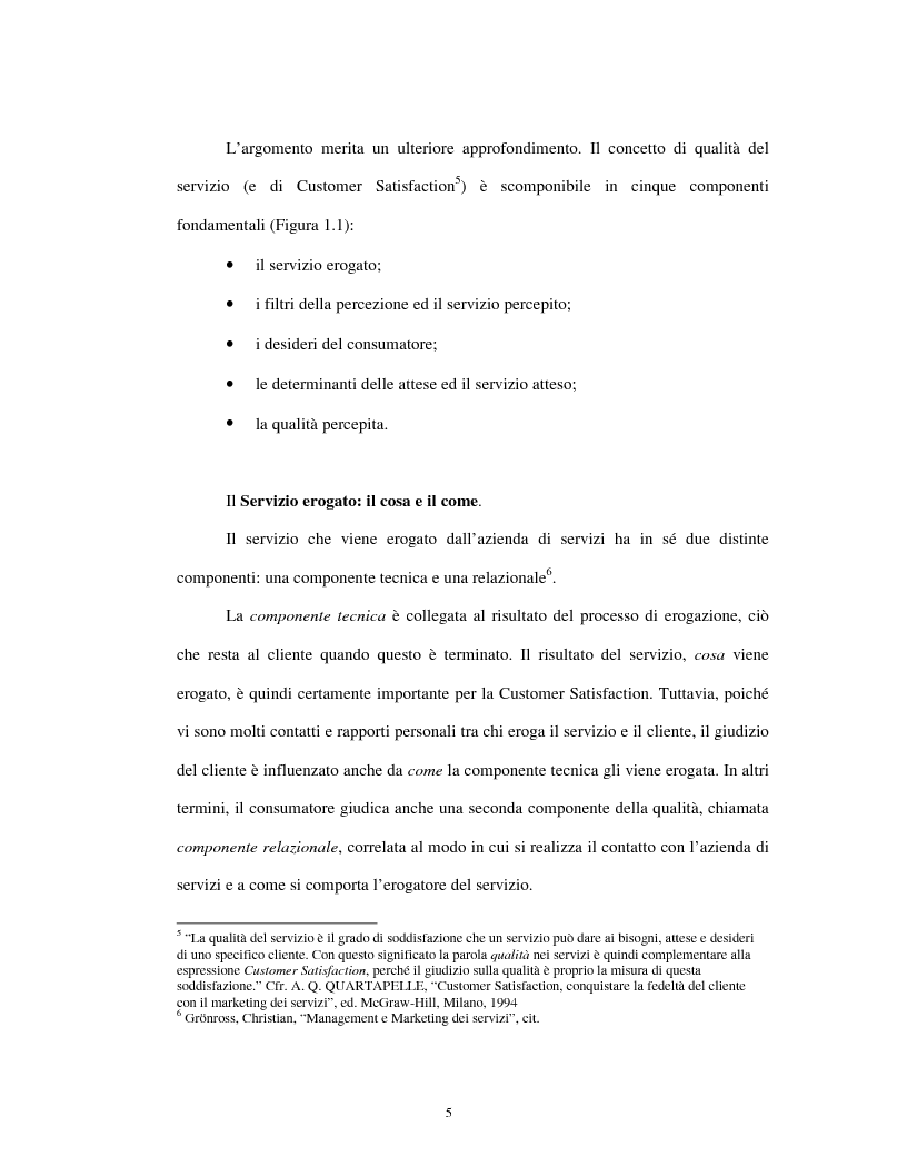 Anteprima della tesi: Approccio tradizionale e nuove tendenze nella Customer Satisfaction, Pagina 5