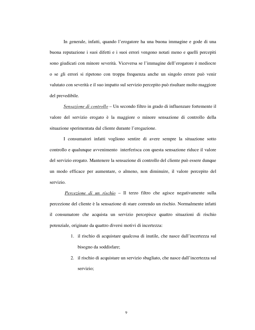 Anteprima della tesi: Approccio tradizionale e nuove tendenze nella Customer Satisfaction, Pagina 9
