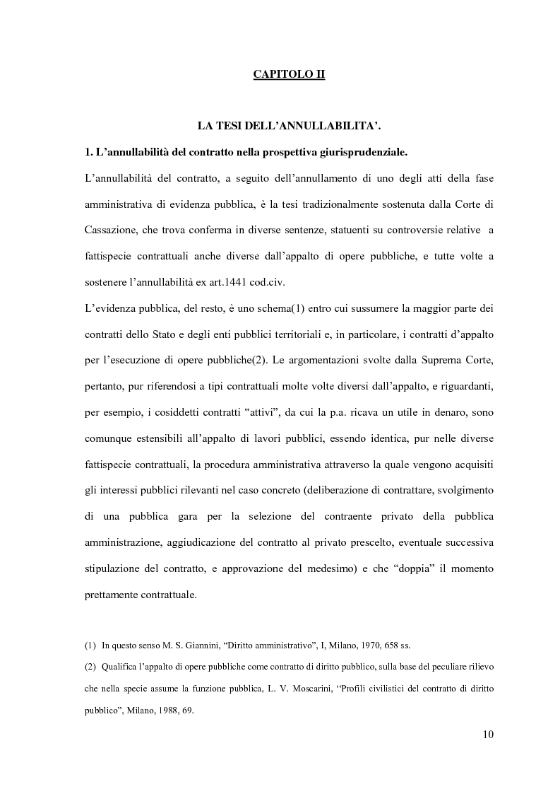 Anteprima della tesi: I contratti d'appalto di opere pubbliche: profili problematici attinenti alle ipotesi di invalidità e nuove prospettive nel risarcimento del danno alle imprese., Pagina 11