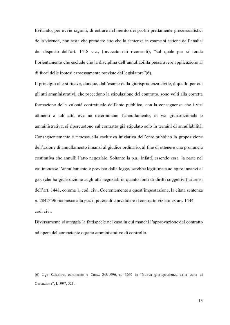 Anteprima della tesi: I contratti d'appalto di opere pubbliche: profili problematici attinenti alle ipotesi di invalidità e nuove prospettive nel risarcimento del danno alle imprese., Pagina 14