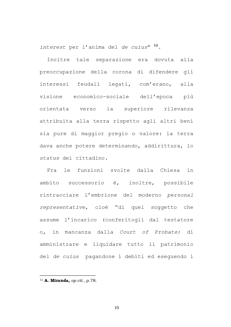Anteprima della tesi: Il testamento inglese: il personal representative, Pagina 10
