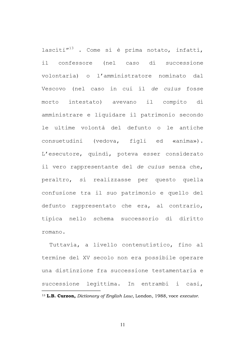Anteprima della tesi: Il testamento inglese: il personal representative, Pagina 11