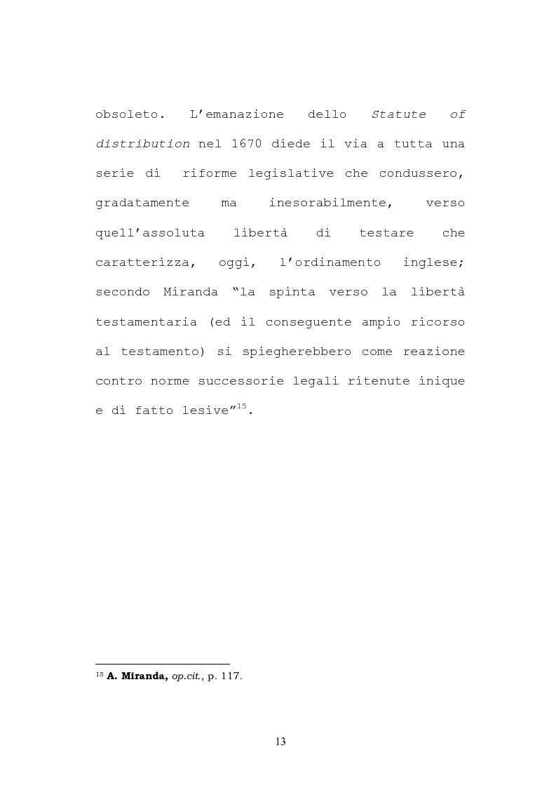Anteprima della tesi: Il testamento inglese: il personal representative, Pagina 13