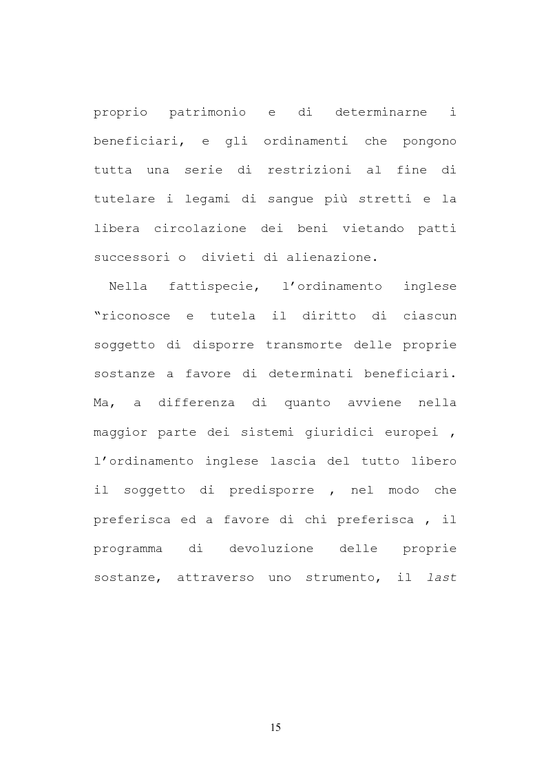 Anteprima della tesi: Il testamento inglese: il personal representative, Pagina 15