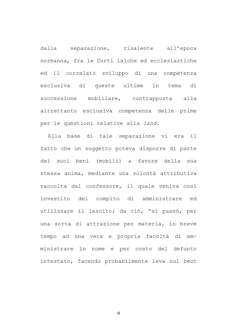 Anteprima della tesi: Il testamento inglese: il personal representative, Pagina 9