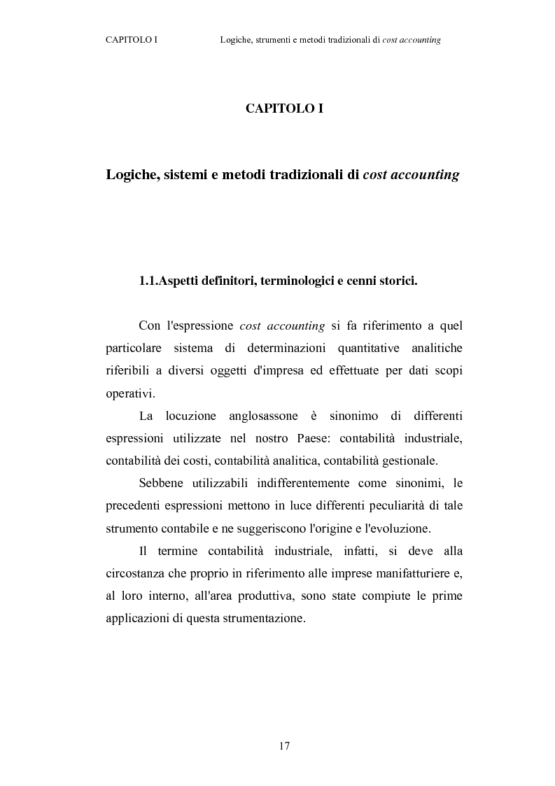 Anteprima della tesi: Il cost accounting come strumento di controllo direzionale negli enti locali. Il caso del Comune di Porto Torres, Pagina 10