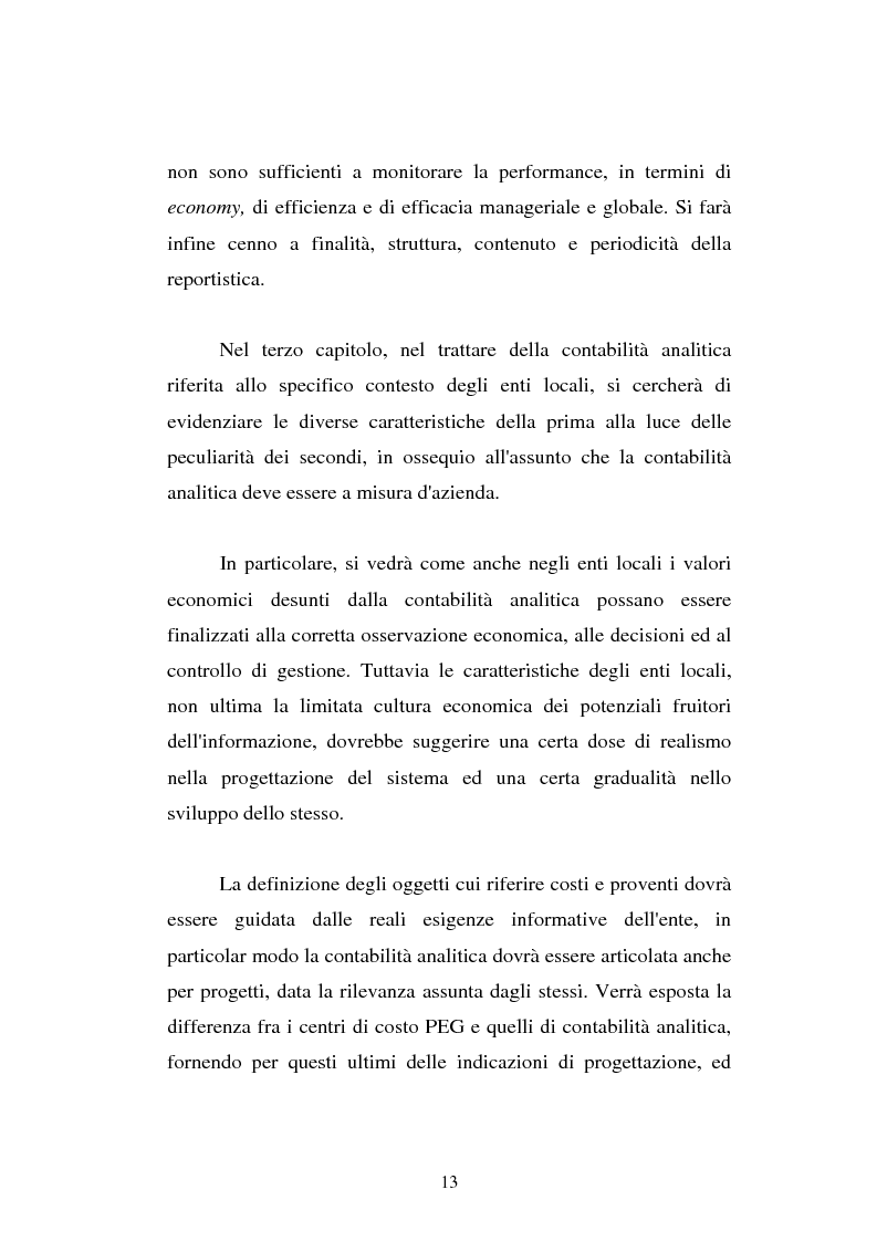 Anteprima della tesi: Il cost accounting come strumento di controllo direzionale negli enti locali. Il caso del Comune di Porto Torres, Pagina 6