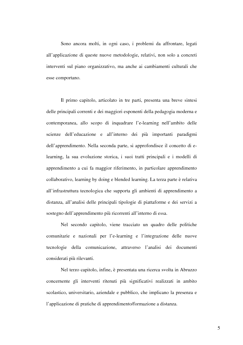 Anteprima della tesi: E-learning: apprendere con la rete. L'impiego dei nuovi media in ambito educativo-formativo, Pagina 3