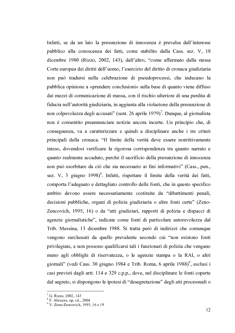 Anteprima della tesi: La diffamazione a mezzo stampa. Problemi e prospettive legislative, Pagina 14