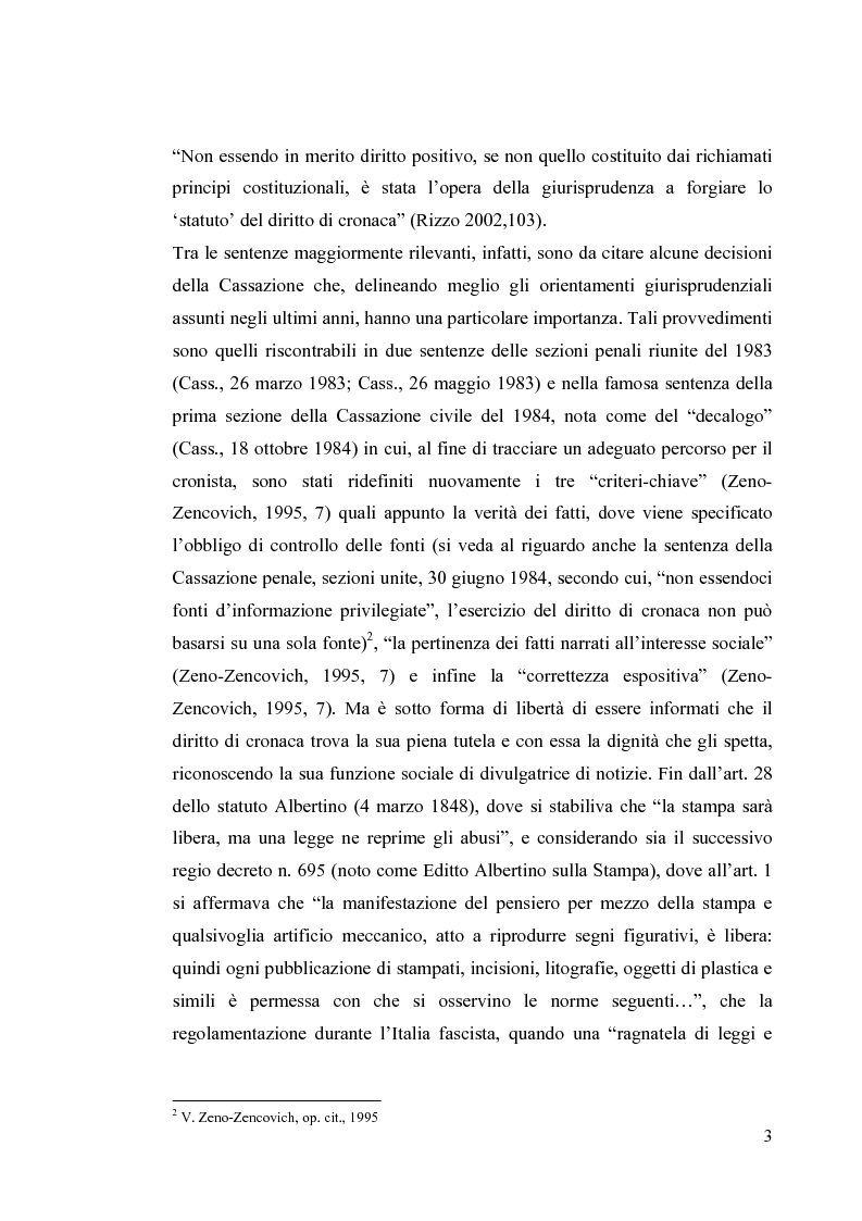 Anteprima della tesi: La diffamazione a mezzo stampa. Problemi e prospettive legislative, Pagina 5