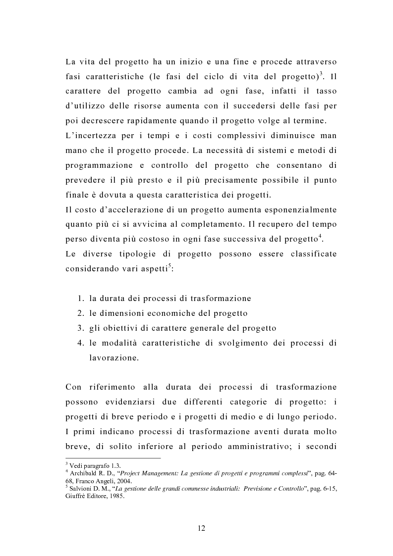 Anteprima della tesi: La pianificazione e il controllo dei grandi progetti. Il caso di un'impresa operante nel settore dell'impiantistica., Pagina 10