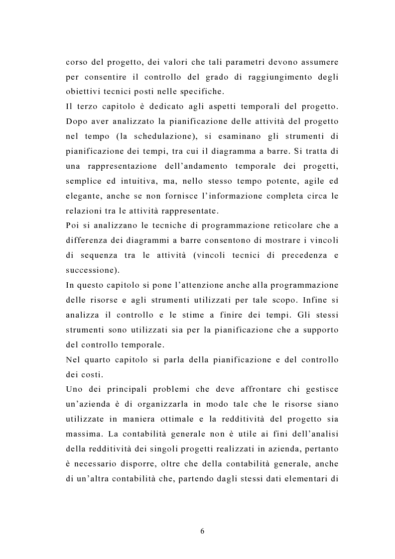 Anteprima della tesi: La pianificazione e il controllo dei grandi progetti. Il caso di un'impresa operante nel settore dell'impiantistica., Pagina 4