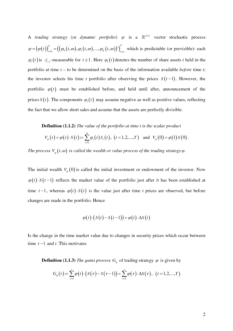 Anteprima della tesi: Valuation in Incomplete Markets, Pagina 4